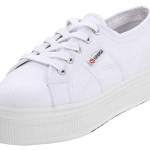 Superga White Platform Sneakers